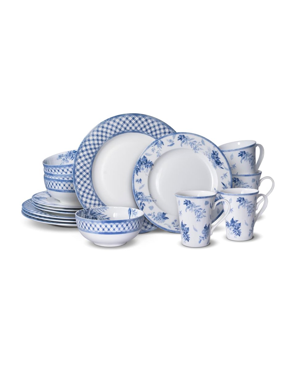 16-Piece Kiley Blue Dinnerware Set